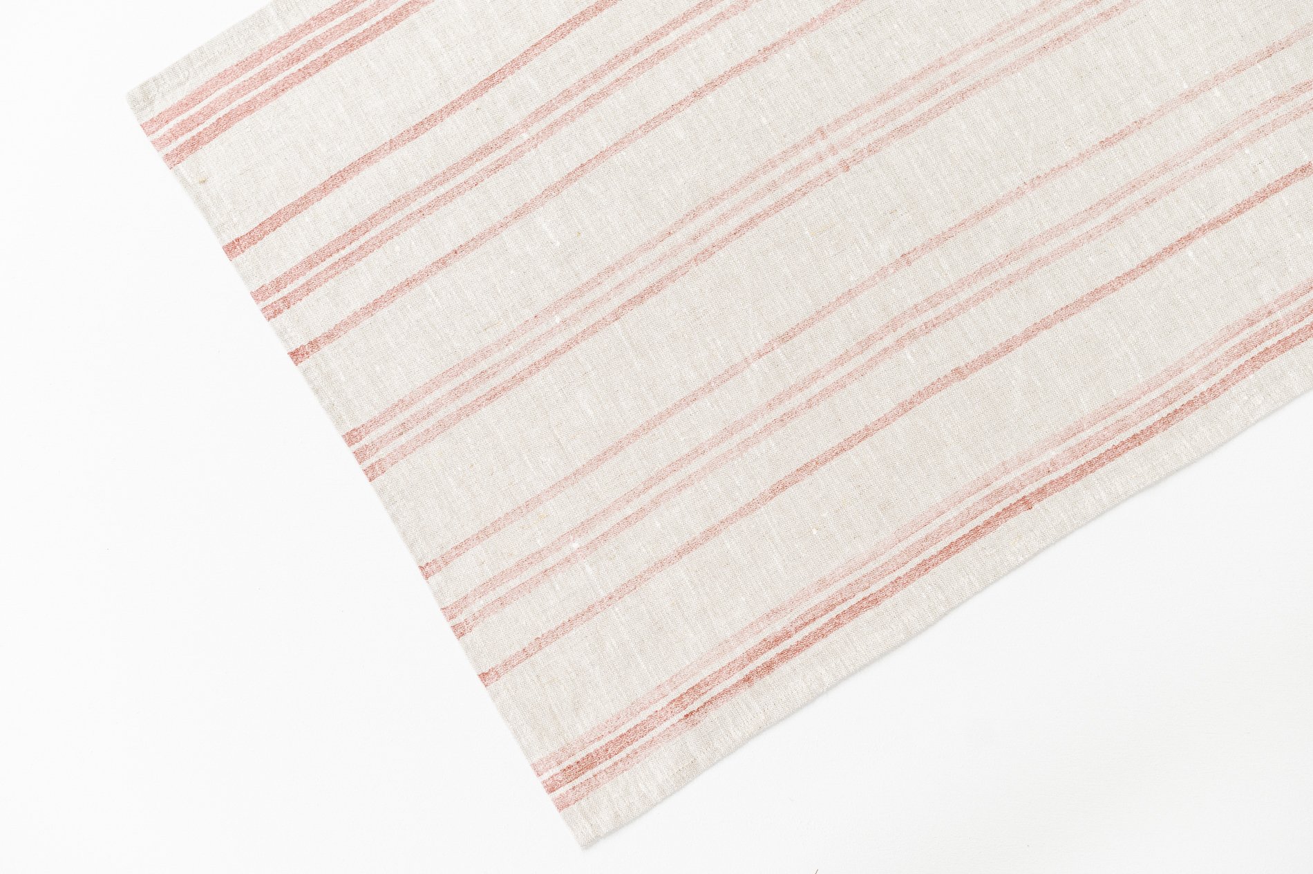 Hand Print Tea Towel / Wine Stripe